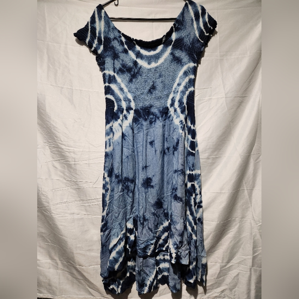COPY - Pretty Blue Tie-Dye Mlle Gabrielle Dress